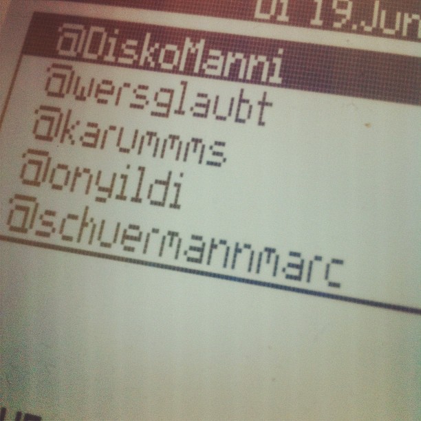 Telefonfavoriten twitterkonform angelegt.