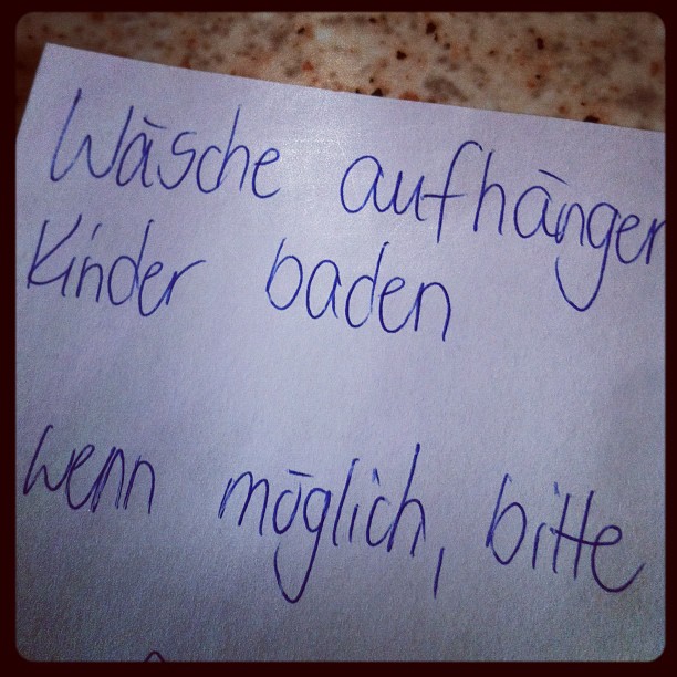 Darf jetzt nichts durcheinander bringen.