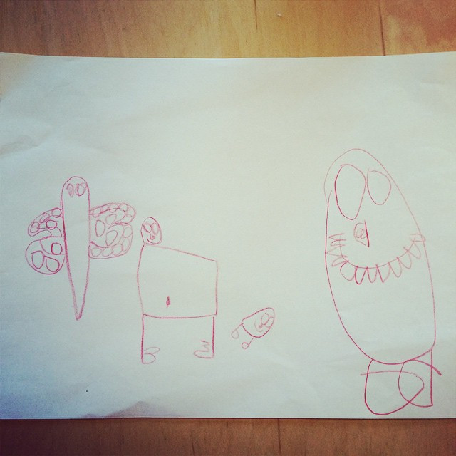 Familienbild zur U9. Ich bin der B&auml;r (rechts)