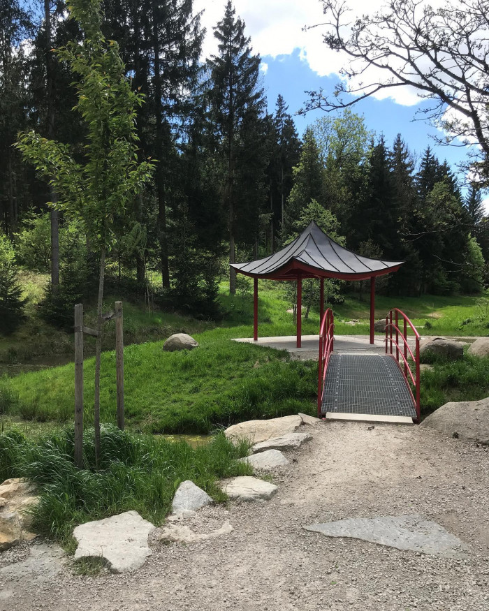 Kurz vor Freising ist der Weltwald. So ein Waldlehrpfad extended. Man l&auml;uft durch &bdquo;Asien&ldquo;, &bdquo;Europa&ldquo;